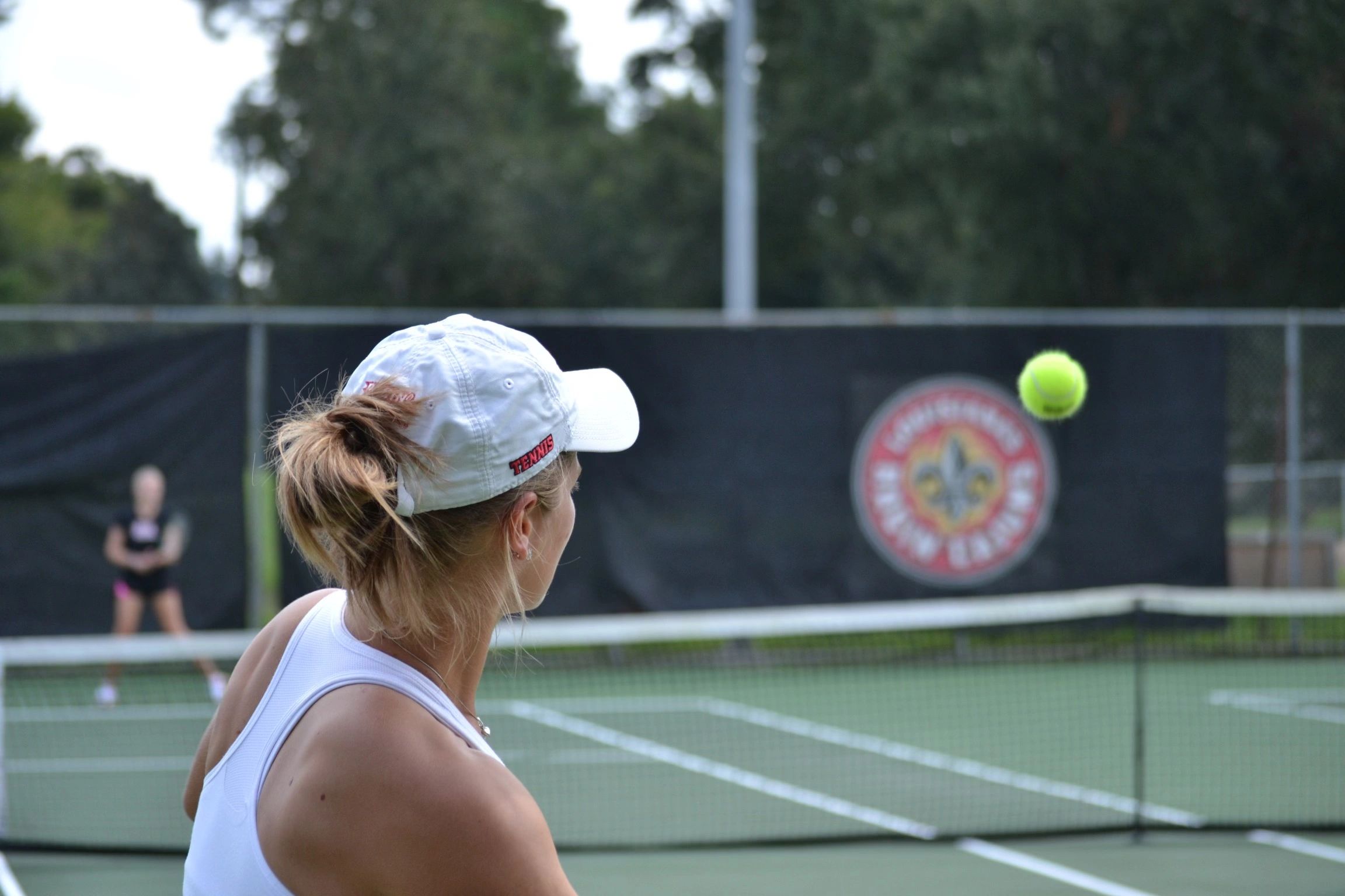 Tennis player athlete on court